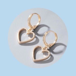 Heart drop earrings